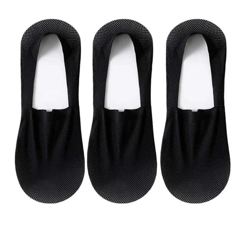 3-Pack Invisible Boat Socks – Breathable Low-Cut Socks 