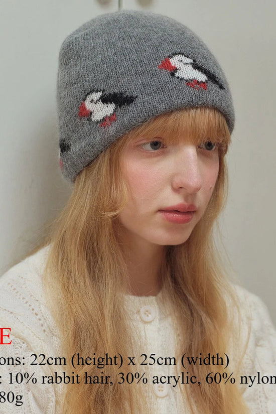 INS Real Fur Wool Winter Hats for Women Sun Animals Cartoon Warm Knit Thick Beanie Cap Solid Cover Head Sombreros De Mujer 