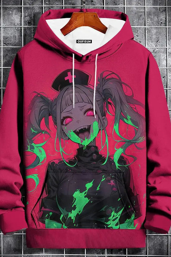 🧥 Oversized Anime Graphic Hoodie FitiqueFit
