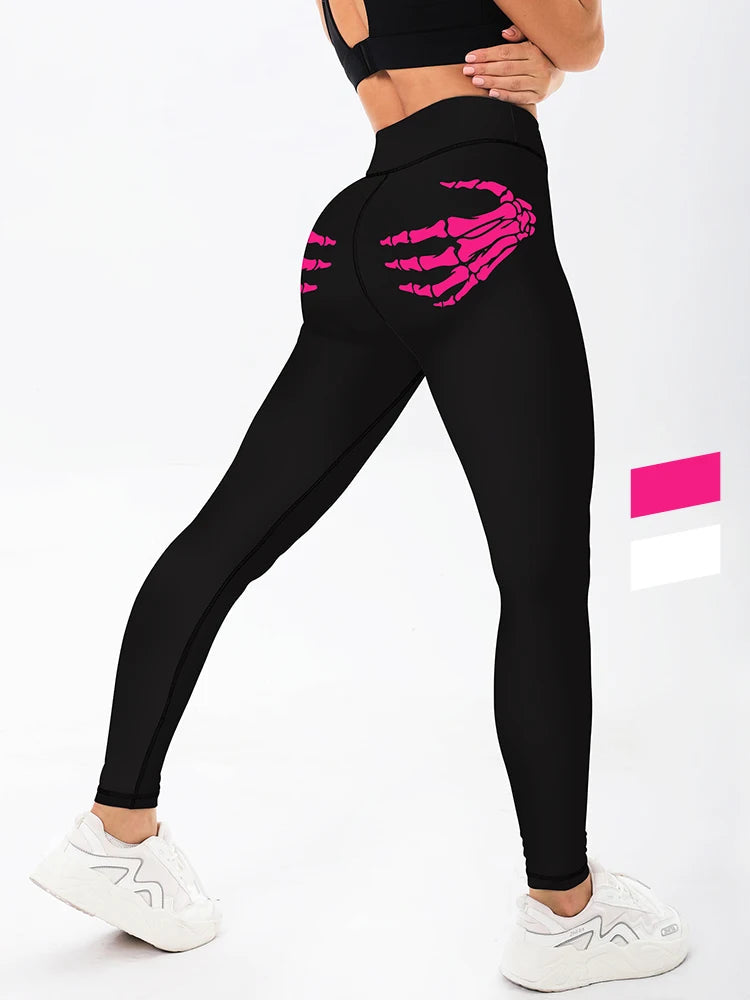 🖤 Women's Claw Skull High-Waisted Yoga Leggings FitiqueFit