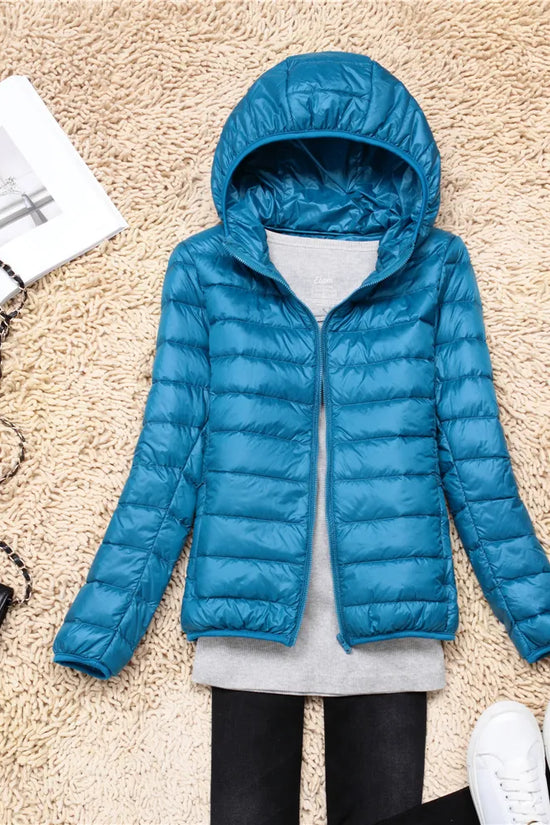 Women Puffer Jacket Lightweight Packable Hooded Down Coats | Diversi