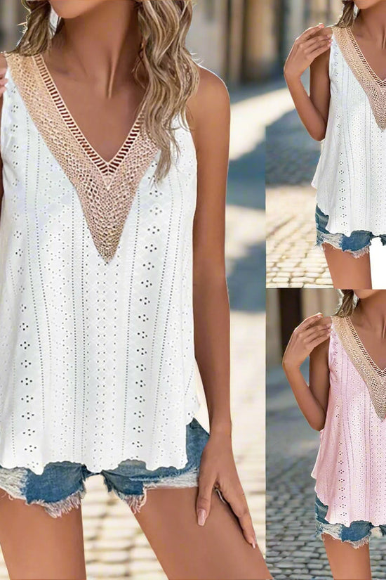 ☀️ VibeEase V-Neck Summer Tank Top FitiqueFit