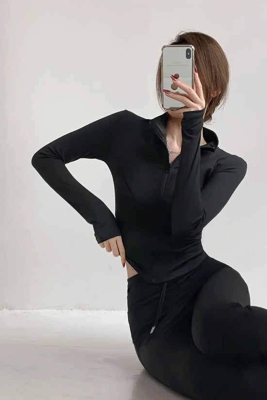 S-3XL Sun Quick Drying Sports Coat Women's Tight Top Yoga Jacket Long Sleeve Zipper Jacket Running Fitness Women's Jacket 