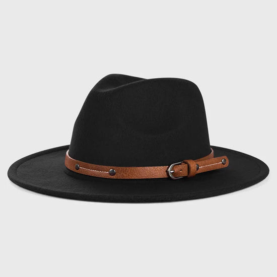 Unisex Wool Fedora – Flat-Brim Felt Hat for Fall & Winter FitiqueFit