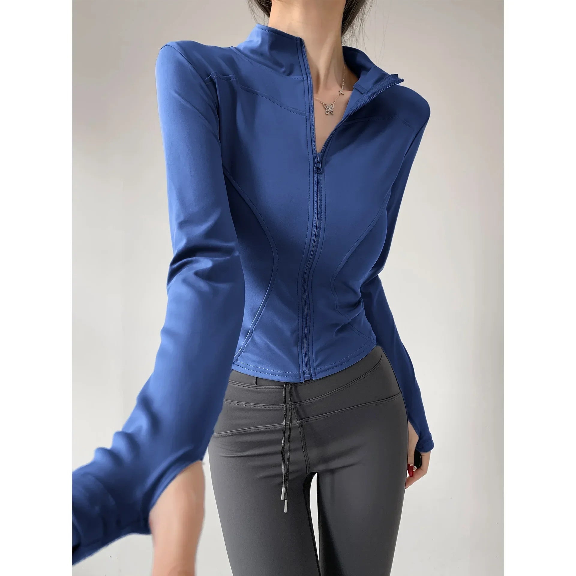 S-3XL Sun Quick Drying Sports Coat Women's Tight Top Yoga Jacket Long Sleeve Zipper Jacket Running Fitness Women's Jacket 
