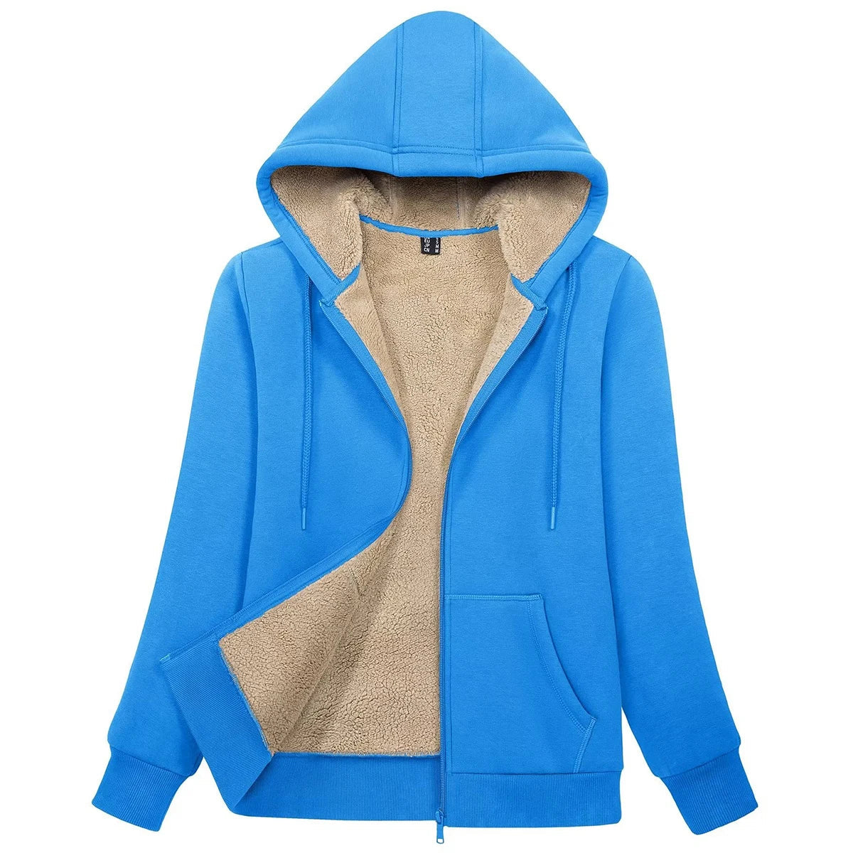 MAGCOMSEN Womens Sherpa Lined Fleece Jacket Zip Up Casual Hoodie Winter Warm Thicken Jackets 