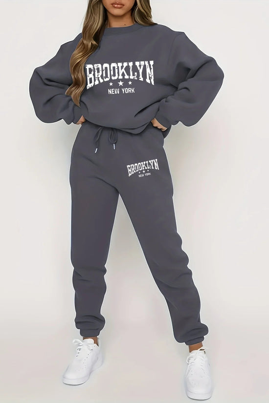 Autumn Winter Women's Sweater Pants Set  Women Hoodie set Street Hip Hop Clothing Casual Female  Clothing Plush sweatshirt 
