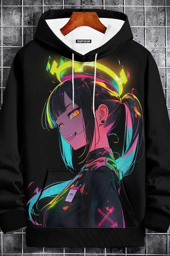 🧥 Oversized Anime Graphic Hoodie FitiqueFit