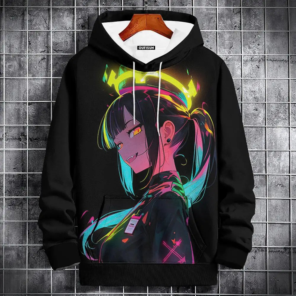🧥 Oversized Anime Graphic Hoodie FitiqueFit