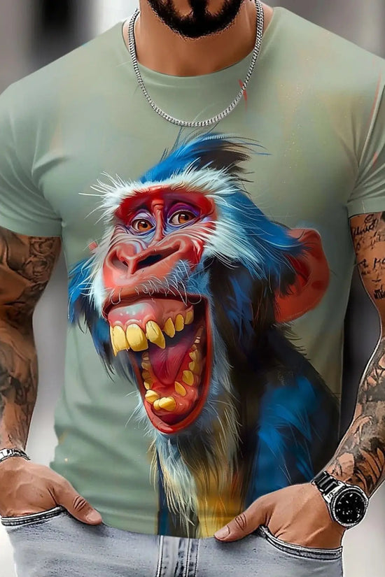 🦁  3D Animal Print Funny T-Shirt – Bold Summer Streetwear FitiqueFit