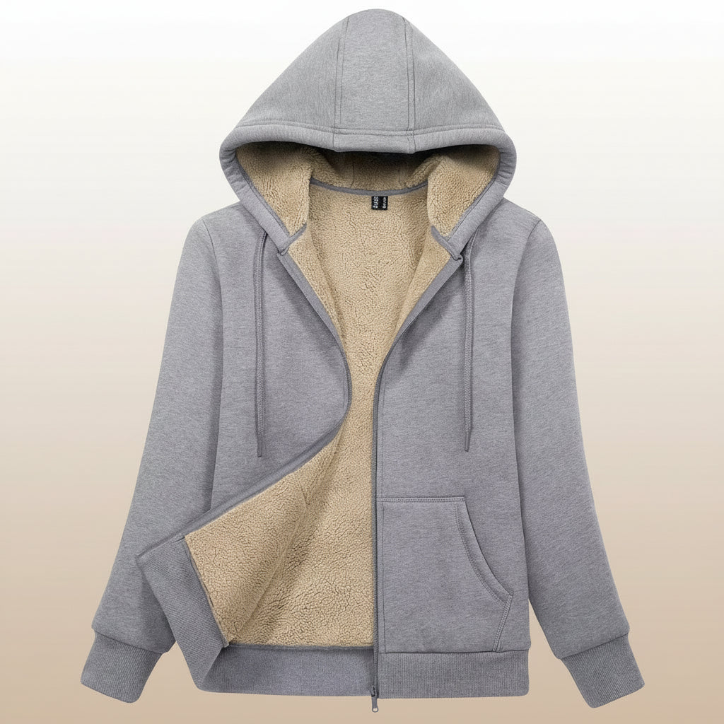 MAGCOMSEN Womens Sherpa Lined Fleece Jacket Zip Up Casual Hoodie Winter Warm Thicken Jackets 