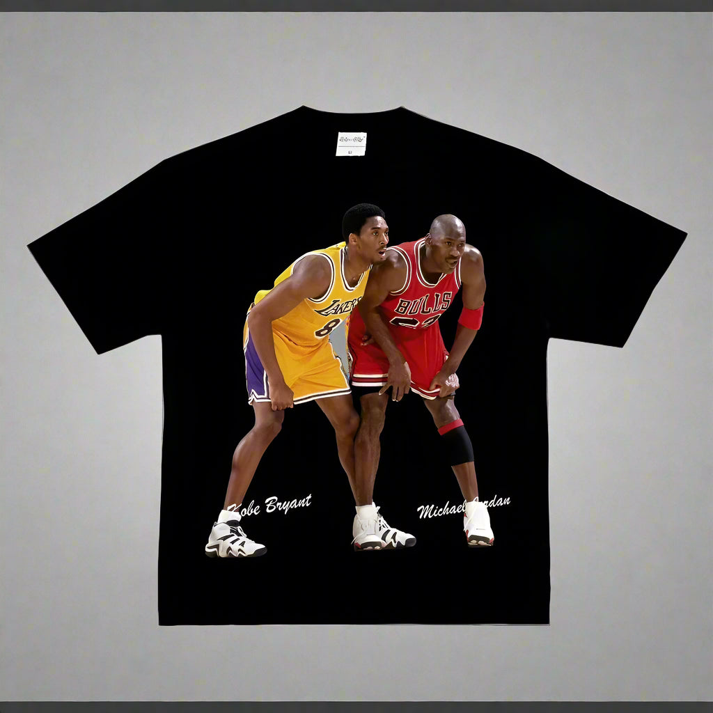 Fashion Men Women T-shirt Basketball Star American Big Head Print Short Sleeve Cotton T-Shirt Loose Street Wear Tops Clothing FitiqueFit