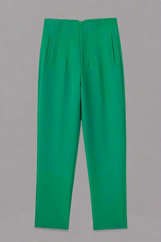 TRAFZA 2024 Woman Solid Trouser High Waist Slim Zipper Fly Long Pants Female Wild Commute Office Lady Woman Pencil Pant Street FitiqueFit