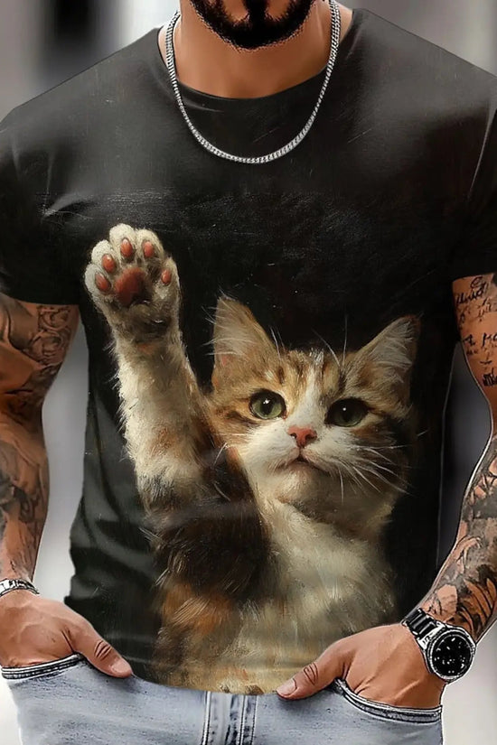 🦁  3D Animal Print Funny T-Shirt – Bold Summer Streetwear FitiqueFit