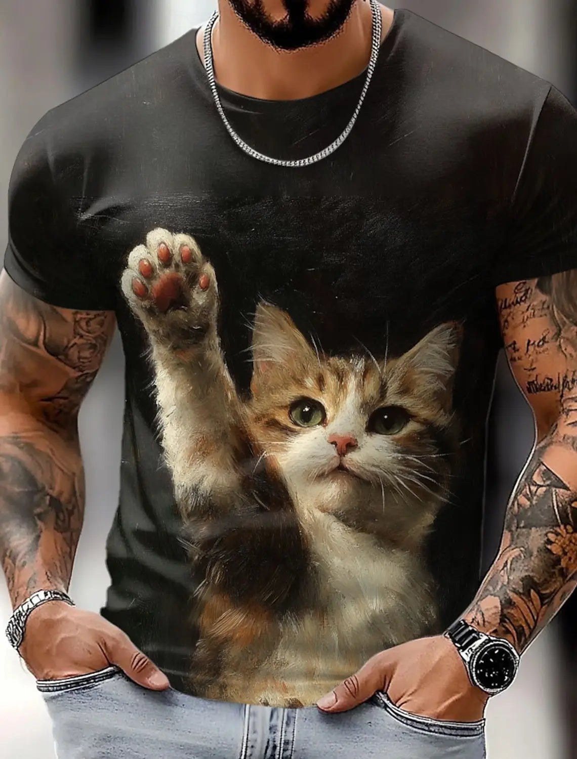 🦁  3D Animal Print Funny T-Shirt – Bold Summer Streetwear FitiqueFit