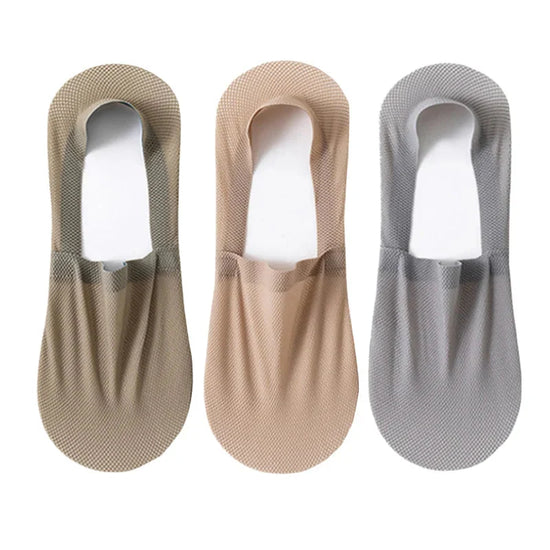 3-Pack Invisible Boat Socks – Breathable Low-Cut Socks 