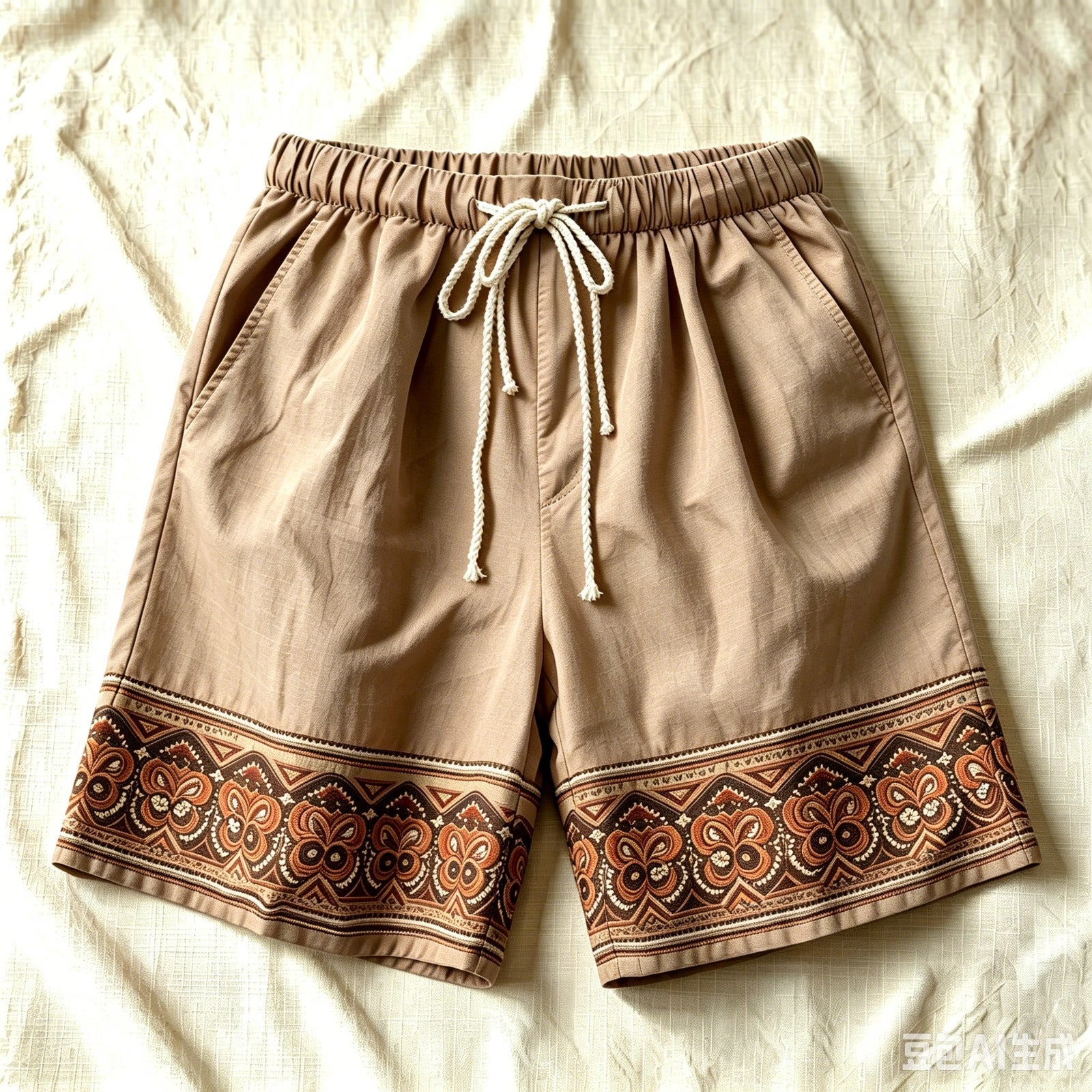 Women’s Retro Drawstring Loose Casual Shorts 