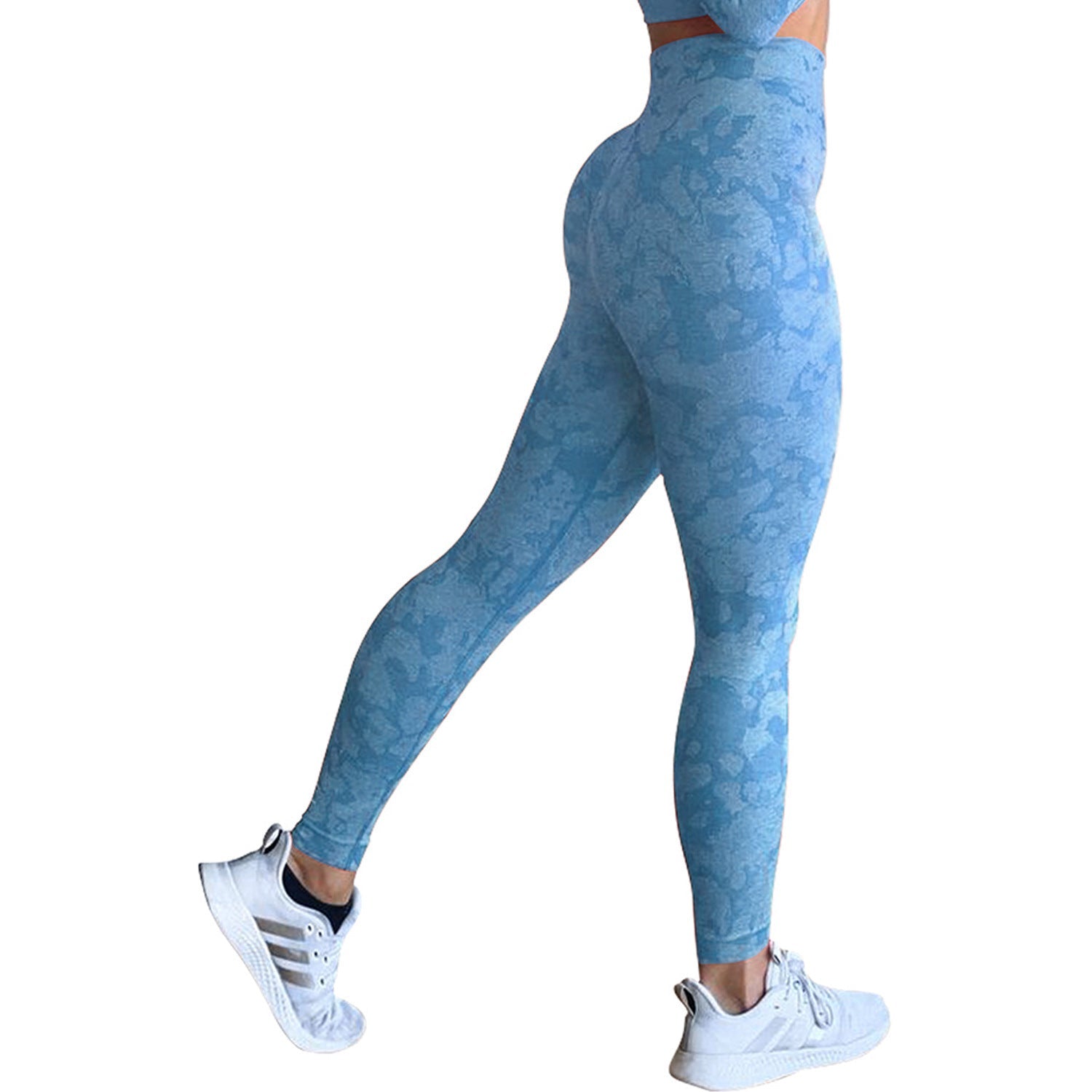 Fashion Snowflake Cropped Camouflage Jacquard Seamless Fitness Yoga Pants FitiqueFit