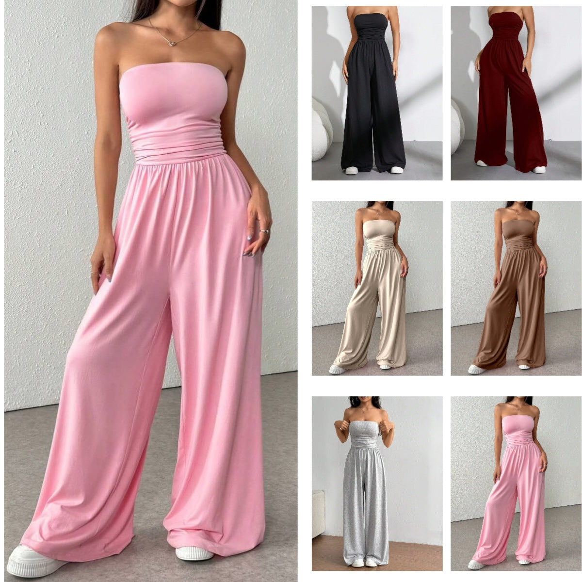 New Casual Versatile High-waisted Pants With A Tube Top 