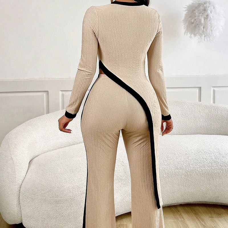 Women’s Asymmetrical Top and Pants Set CJ US