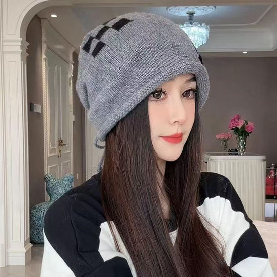 Women's Autumn And Winter Fashionable All-match Wool Knitted Hat 
