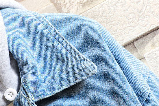 Women's Oversized Washed Denim Jacket – Hooded Loose Korean Style 