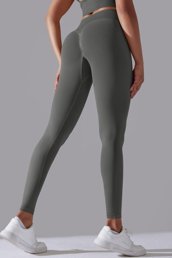 🍑 High-Waisted Peach Hips Nude Yoga Pants 