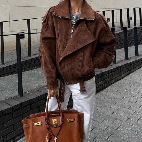 Women's Casual Zip Up Jacket, Fall Long Sleeve Outerwear Coat With Pockets CJ US