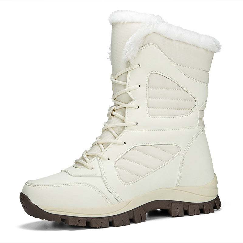 Snow Boots Cotton Boots For Winter High-top Lined With Fleece Extra Thick For Warmth And Waterproof 