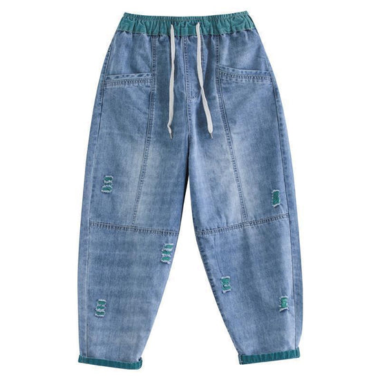 Women's Summer Fashion Ripped Ninth Jeans CJ US
