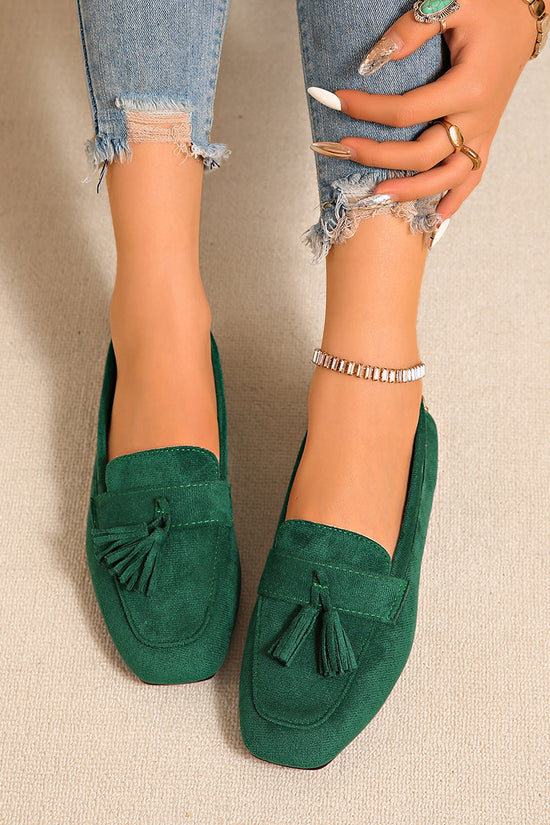 SpringAutumn Square Toe Slip On Casual Loafer Shoes 
