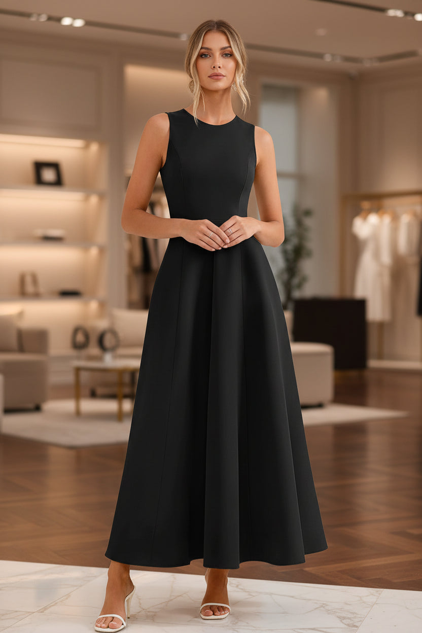 Womens Slim-Fit Long Casual Vest Dress 