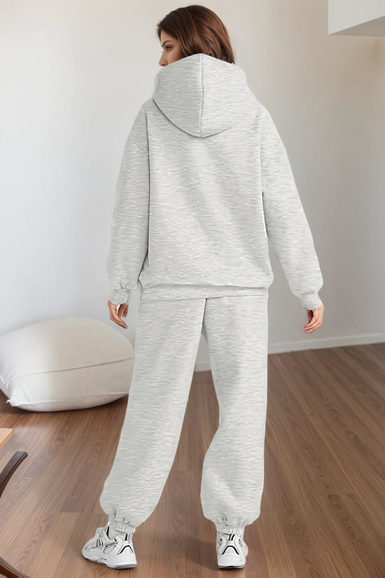 Women’s Plus Size Lounge Set – Oversized Hoodie & Baggy Sweatpants with Pockets CJ US