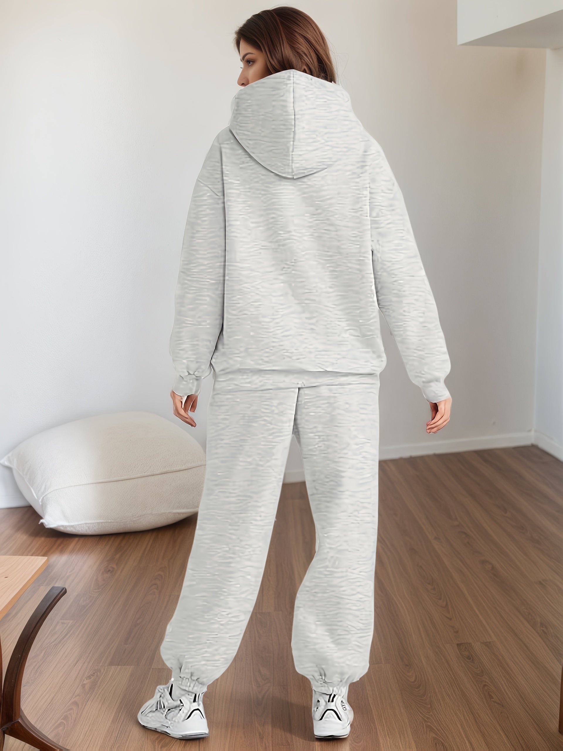 Women’s Plus Size Lounge Set – Oversized Hoodie & Baggy Sweatpants with Pockets CJ US