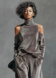 Womens Stylish Casual Long Sleeve Sports Suit 