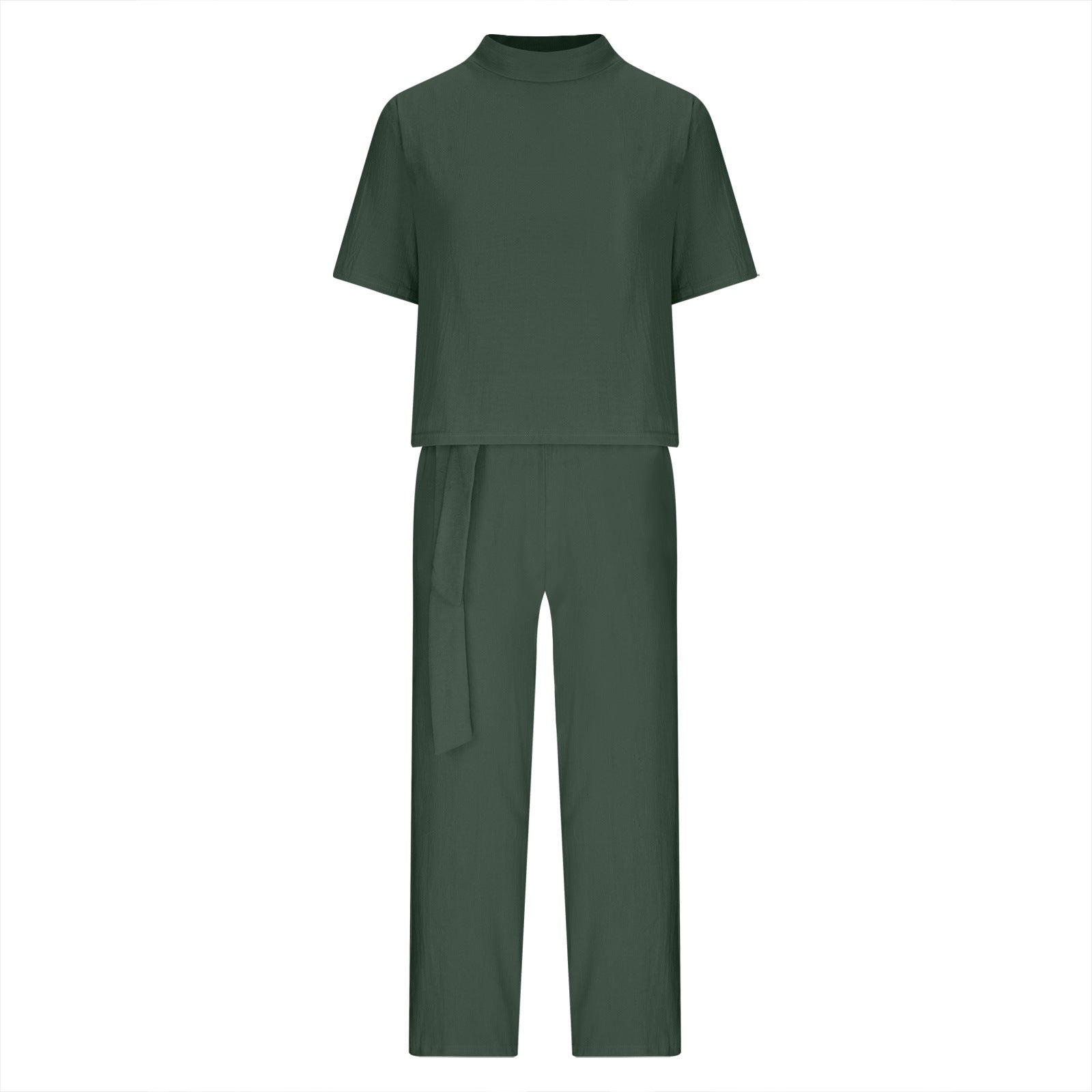 Round-neck Plus-size Womens Casual Two-piece Set, Trendy For Women 