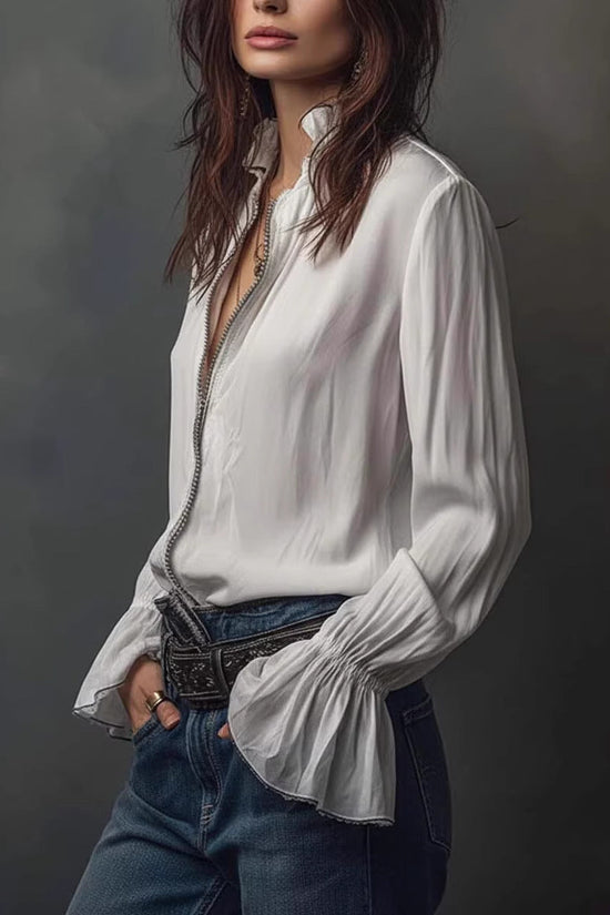 European And American Style Casual Resort Shirt For Women 