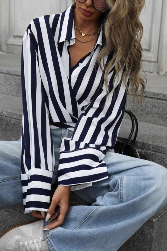 Women's Striped Loose Shirt 