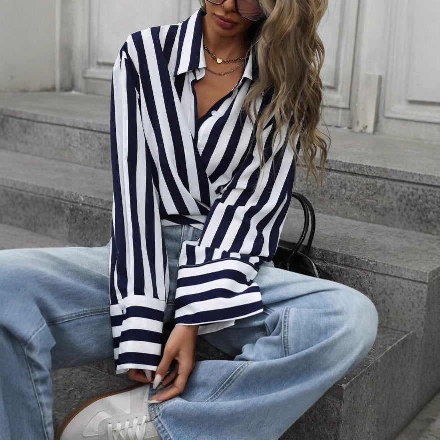 Women's Striped Loose Shirt 