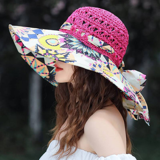 Summer Beach Sun Hat Beach Green Straw Hat For Women 