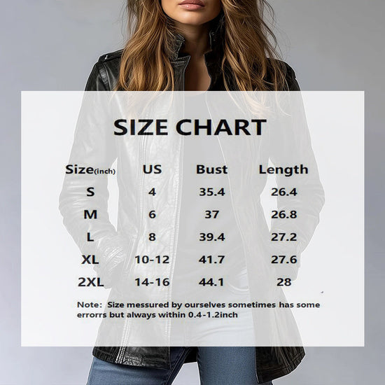 “Vintage Style PU Jacket — Mid-Length Open Cardigan Coat” CJ US