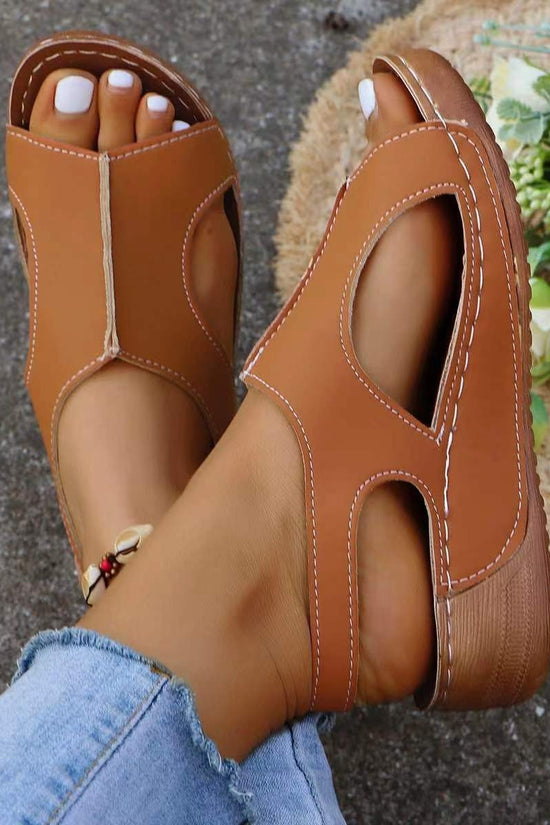 Women’s Summer Wedges – Elastic-Band Fish-Mouth Casual Sandals CJ US