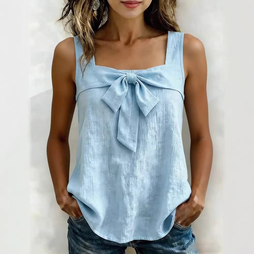 Women's Casual Square-Neck Sleeveless Tank Top 