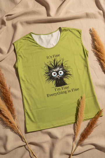 Square face cat green