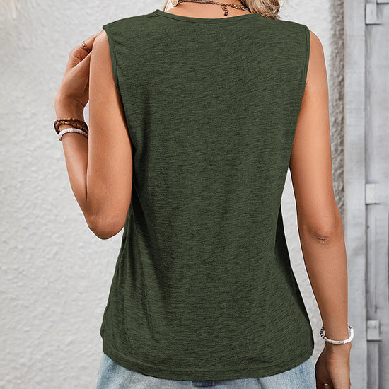 V-Neck Top for Women – Casual Loose-Fit Summer Blouse FitiqueFit