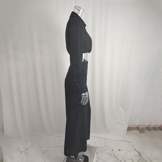 Women's Plus Size Wide Leg Elegant Pant Set CJ US