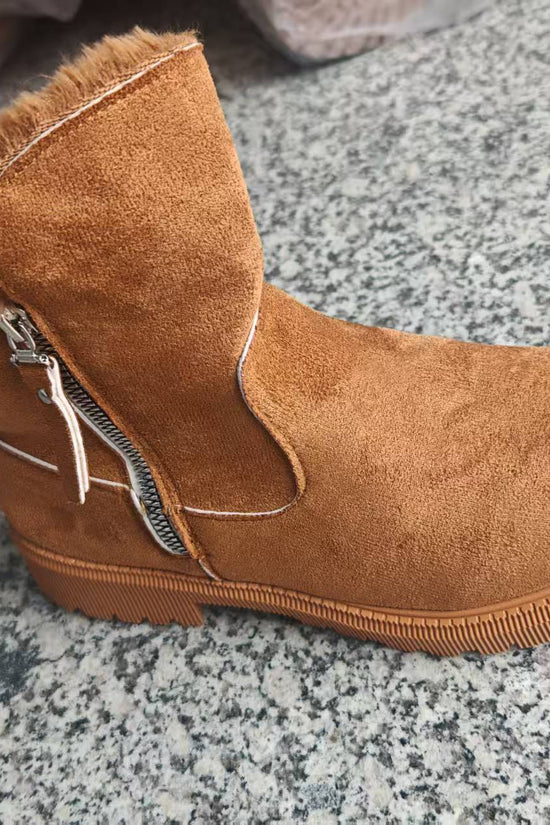 Women’s Plush Snow Boots – Warm Waterproof Winter Boots (Plus Size) 