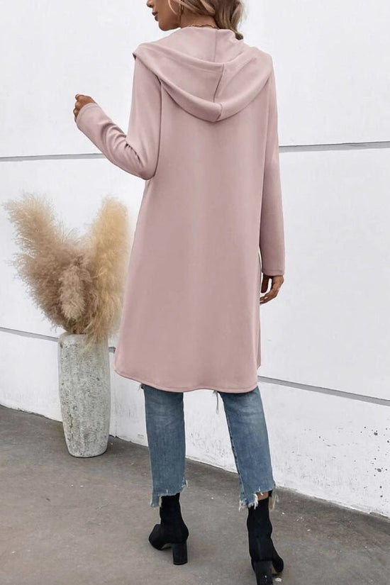 Personality Street Zip Hooded Long Velvet Lining Sweatshirt 