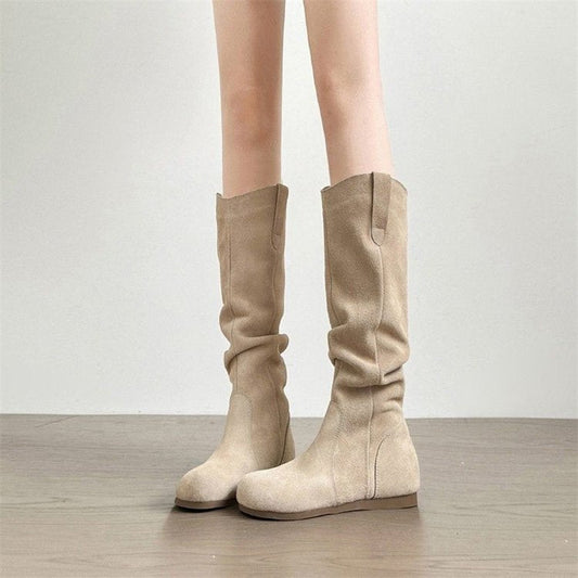 Creeper Knight Flat-Heel Cowboy Boots 