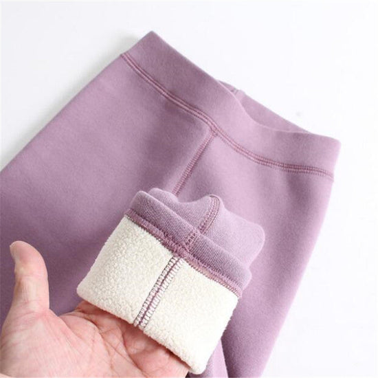 Girls' Wool Lined Thickened Leggings 